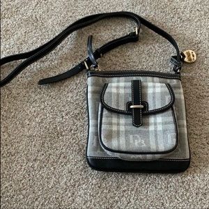 Dooney & Bourke Black and Gray Crossbody Purse